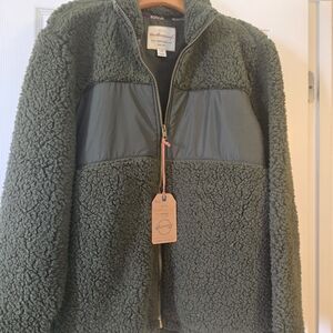 BNWT Weatherprof Brand Green Mens Sherpa Jacket